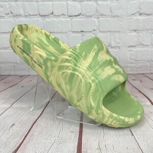 Adidas Adilette 22 'Magic Lime Dessert Sand' Sandals Slides Mens Size 8 (GY1597)